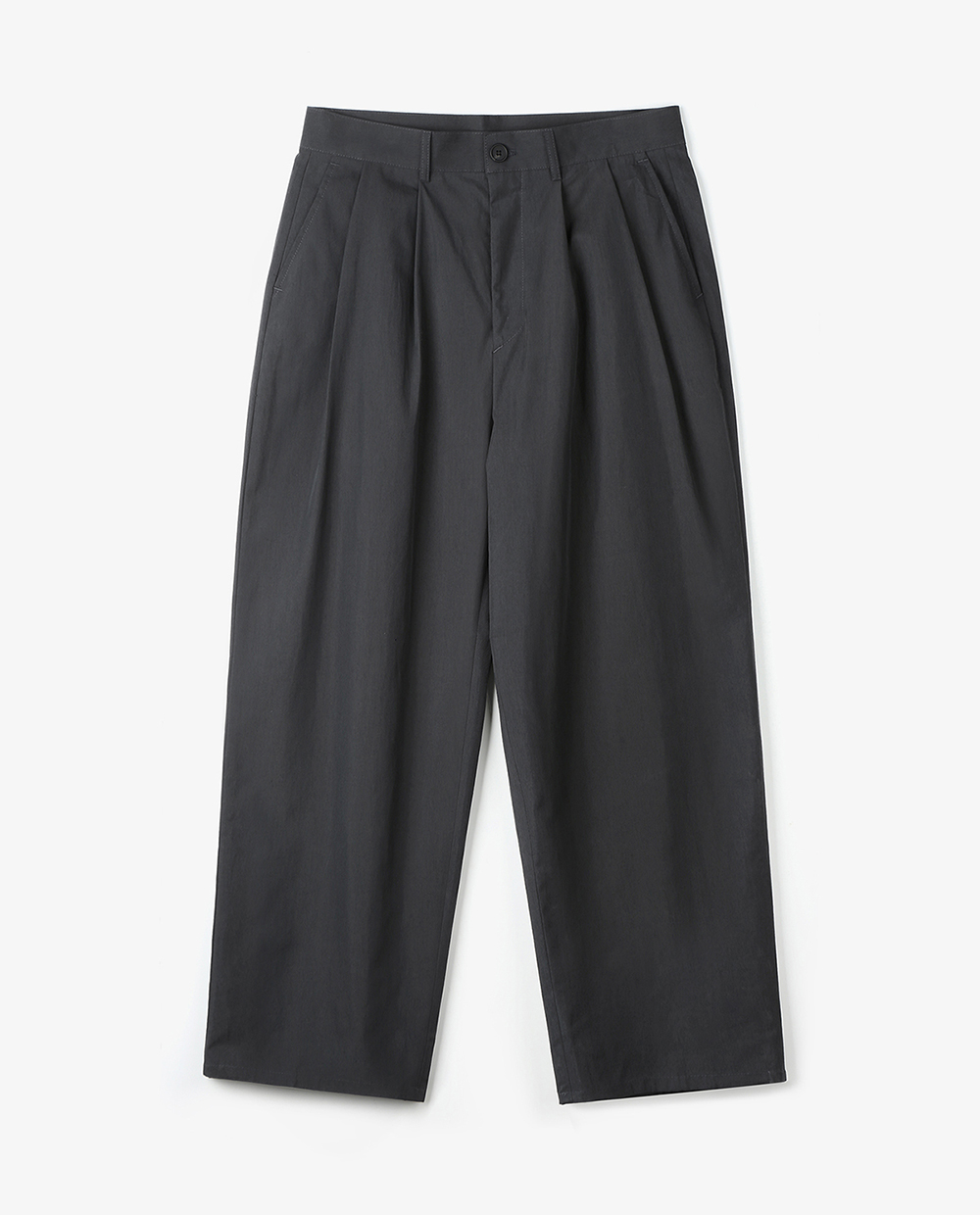 CN WIDE TWO TUCKED PANTS (CHARCOAL)